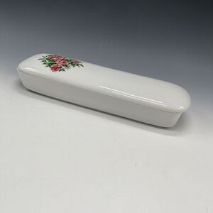 Vintage Delfts Handmade Covered‎ Trinket Box Dish Rectangle Floral Jewelry